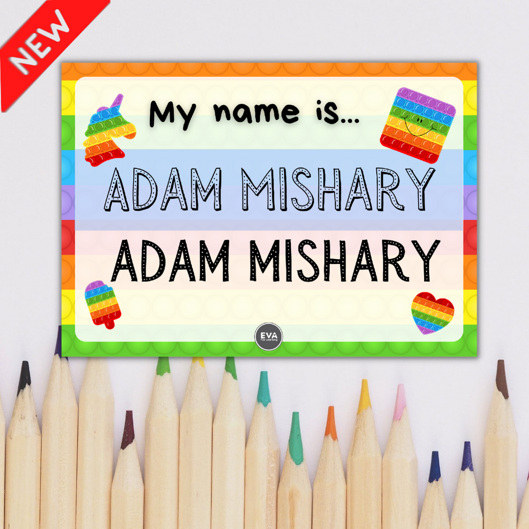 Personalised Name Mat (Pop it)