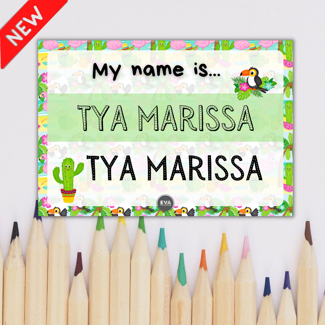 Personalised Name Mat (Tropical)