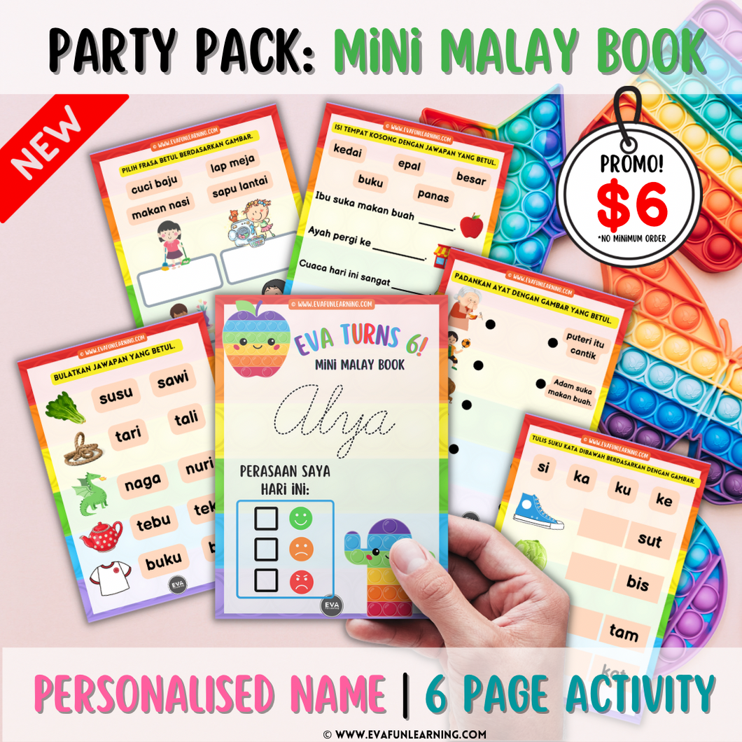 Party Pack: Mini Malay Book