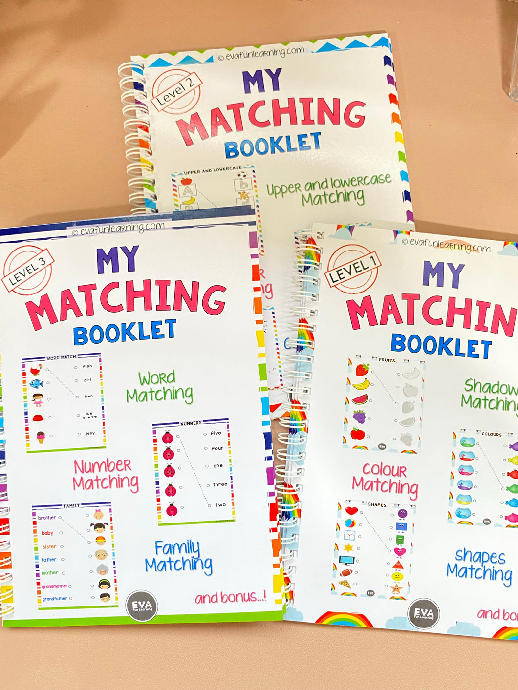 Matching Booklet Level 1,2,3 Combo