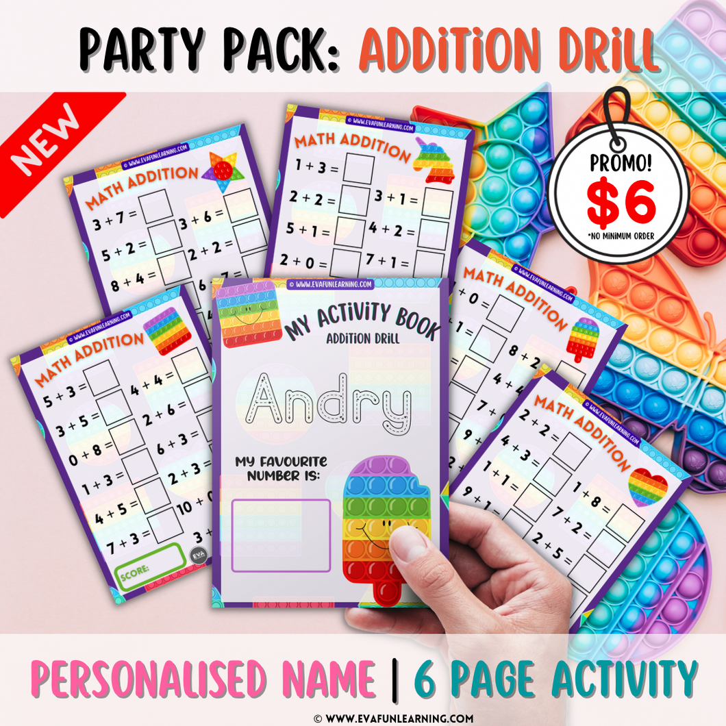 Party Pack: Addition Drill to 10